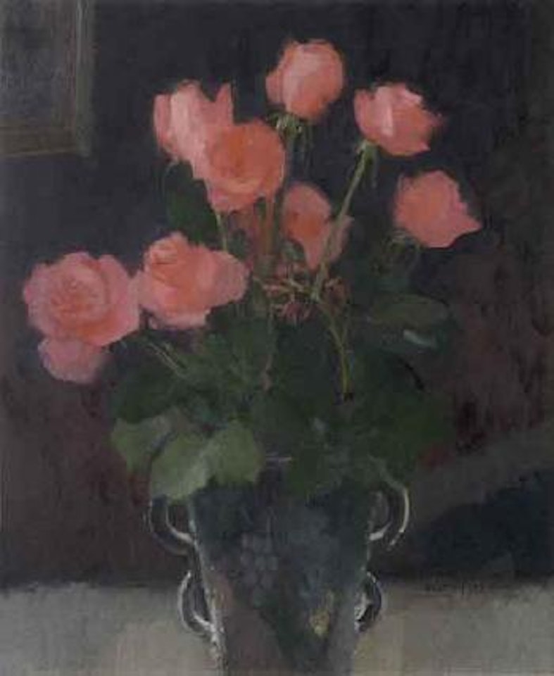 Still life of roses by Olle Hjortzberg