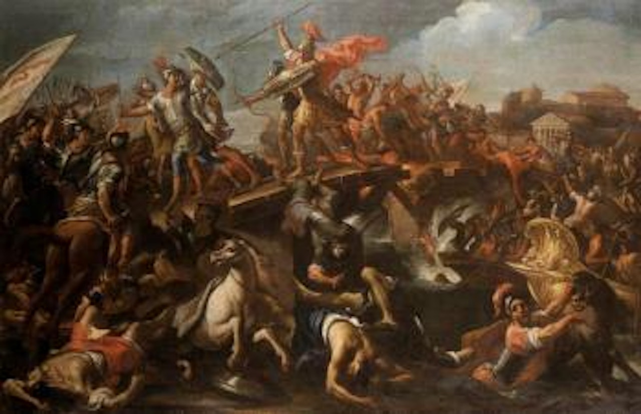 Milvio Bridge battle by Florentine School