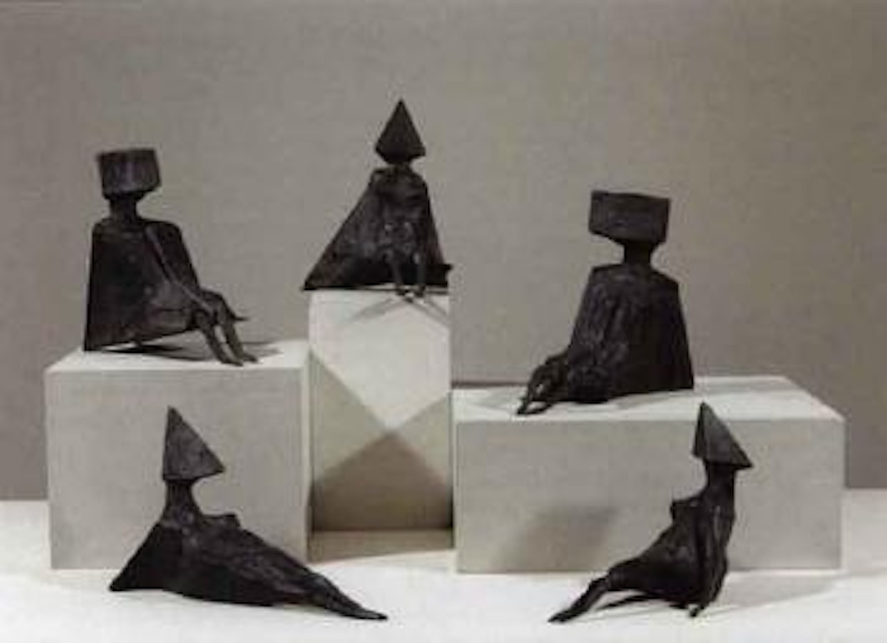 Five sitting figures by Lynn Chadwick