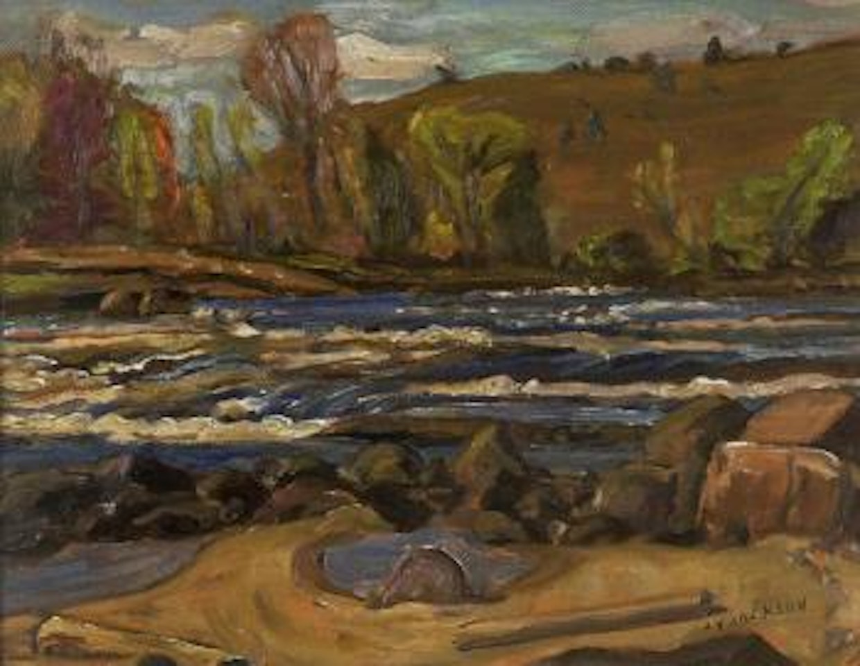 Low water, Rouge River near Grenville, Quebec by Alexander Young Jackson