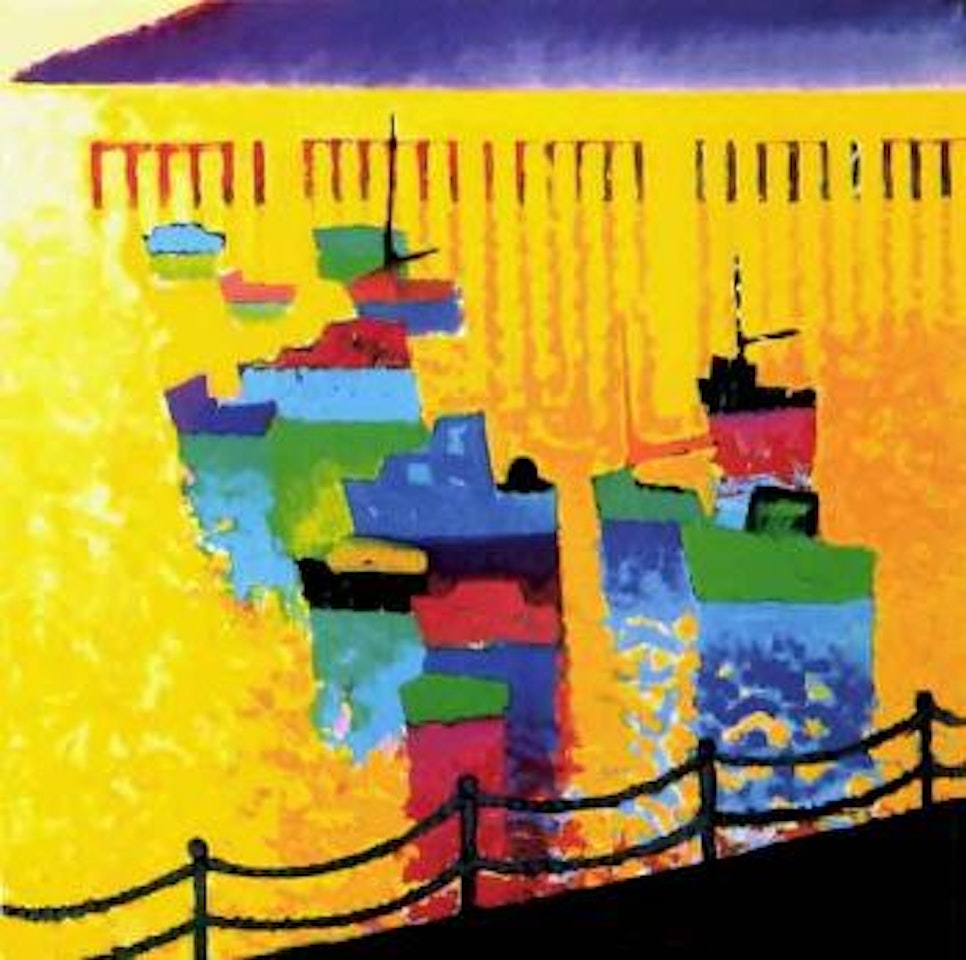 Green boat, Okahu Bay by Michael Smither