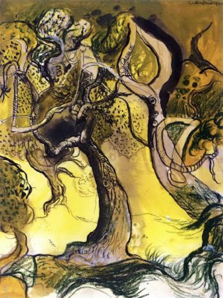 Fruit trees in the garden at Trottiscliffe by Graham Sutherland