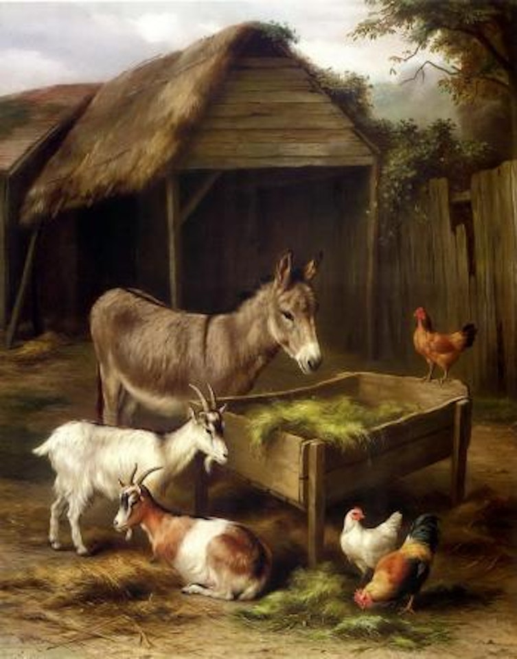 Corner of the farmyard by Edgar Hunt