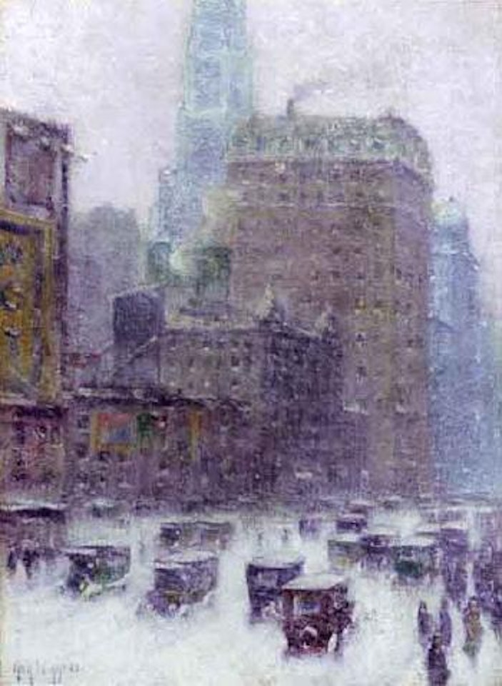 Broadway, winter by Guy Carleton Wiggins