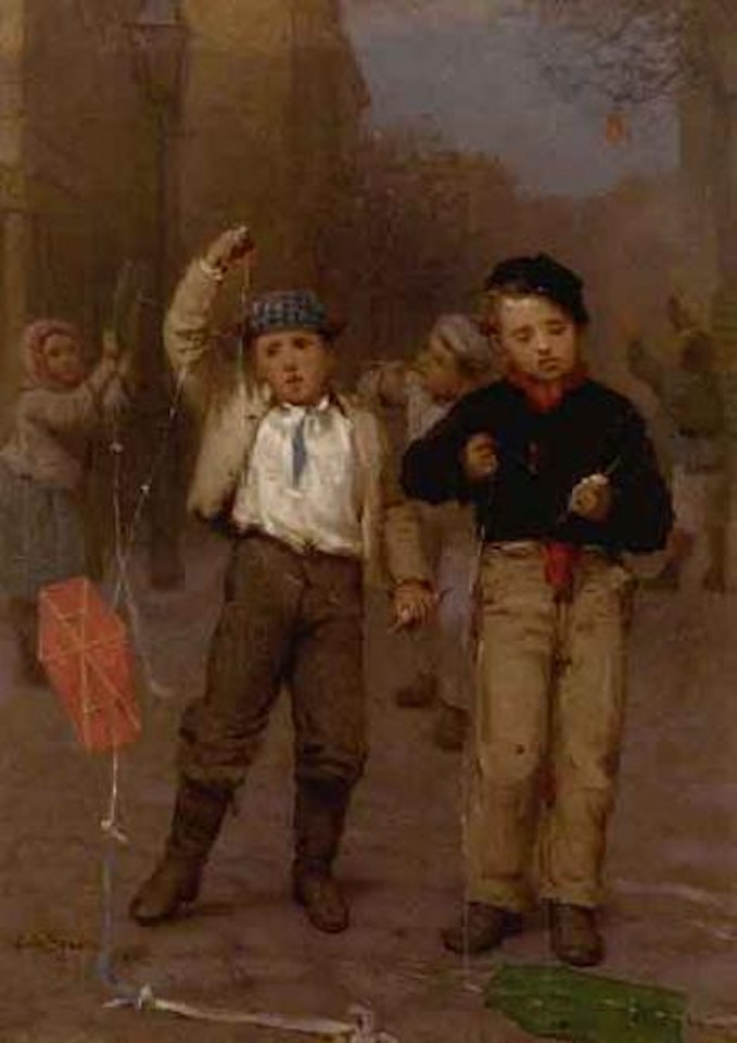 Kite fliers by John George Brown
