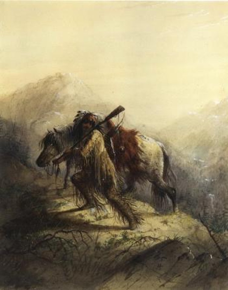 Scalp lock by Alfred Jacob Miller
