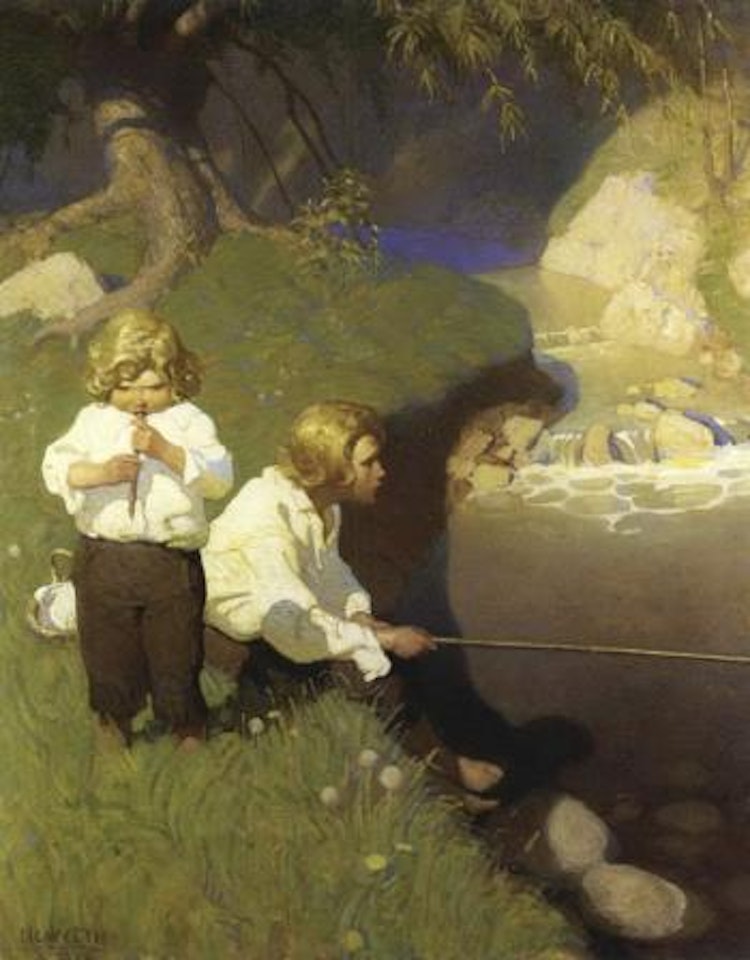 He never caught a thing and ruined Jon's reputation as a fisherman by Newell Convers Wyeth