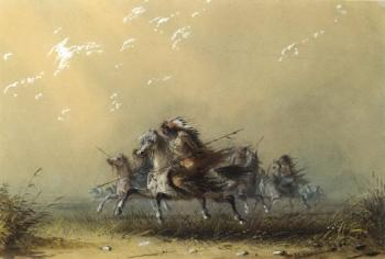 Indians on the war path by Alfred Jacob Miller