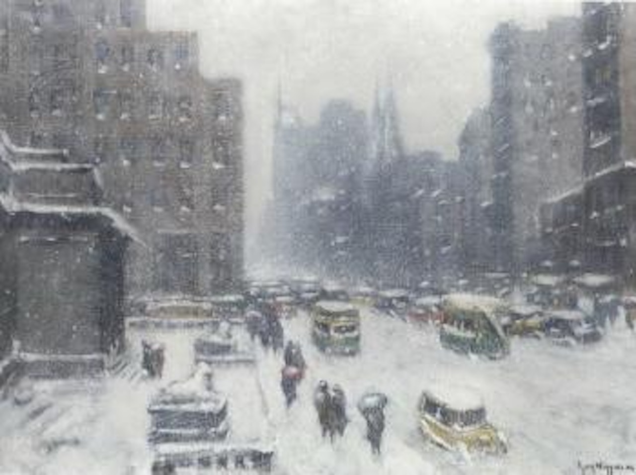5th Avenue winter by Guy Carleton Wiggins