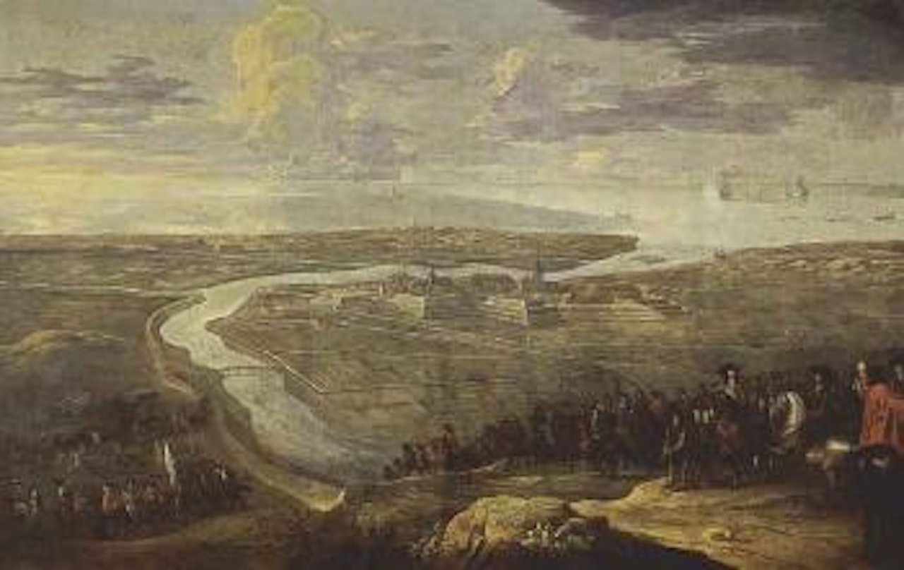 Siege of Gravelines possibly that of 28 July 1644 by Flemish School