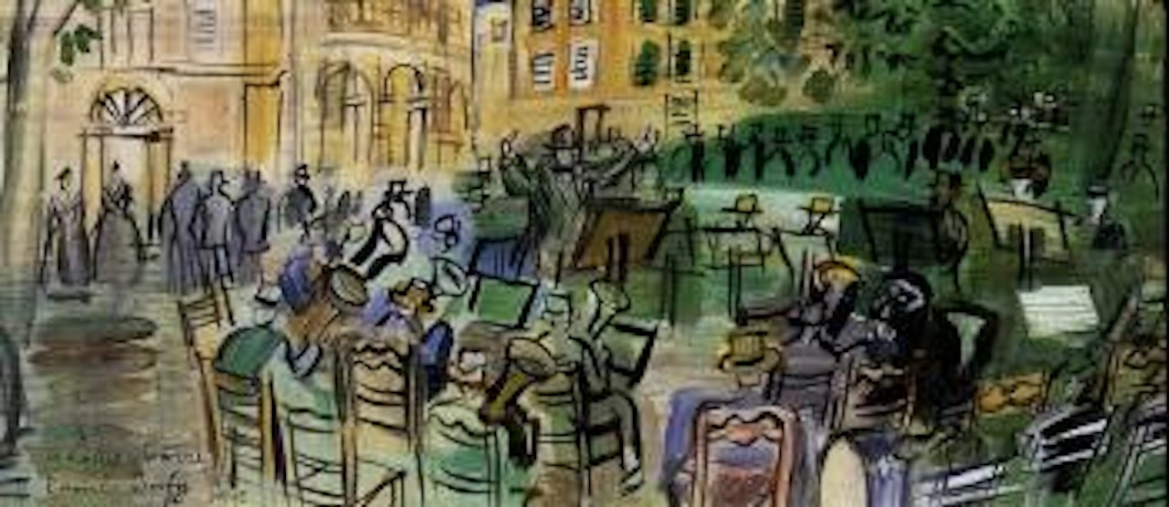 Orchestre sur la place du village by Raoul Dufy