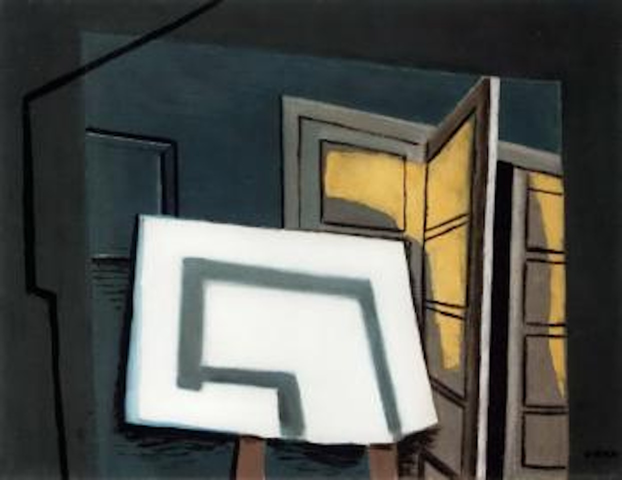 Interior with easel III by Nicolas Ghika