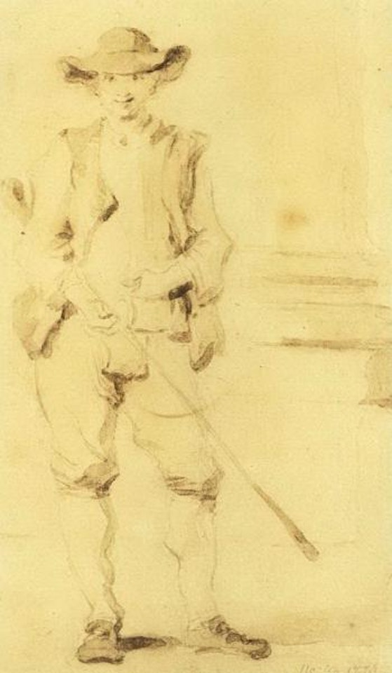 Jeune paysan italien debout by Jean-Honoré Fragonard