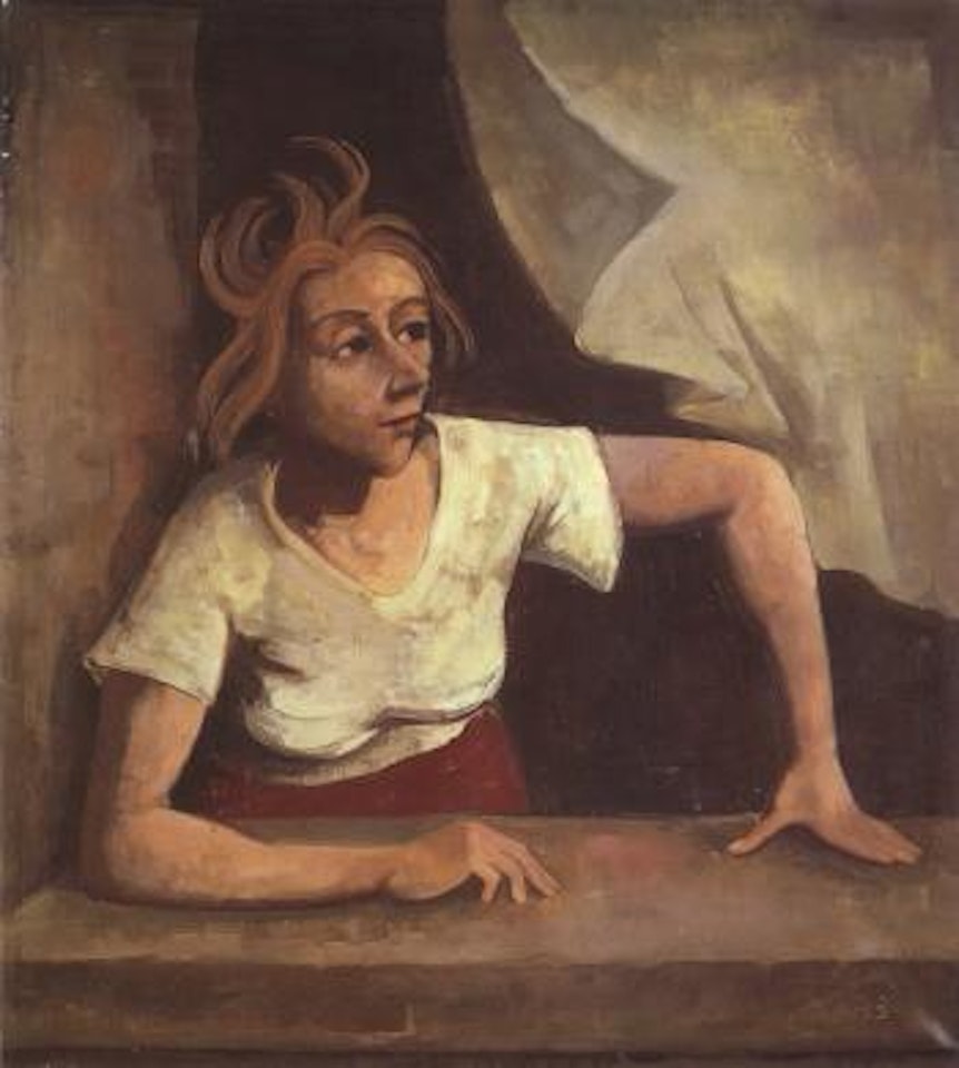 Female at a window by Karl Hofer