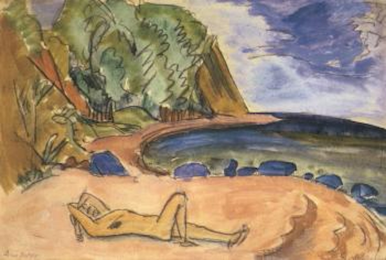 At the seaside by Erich Heckel