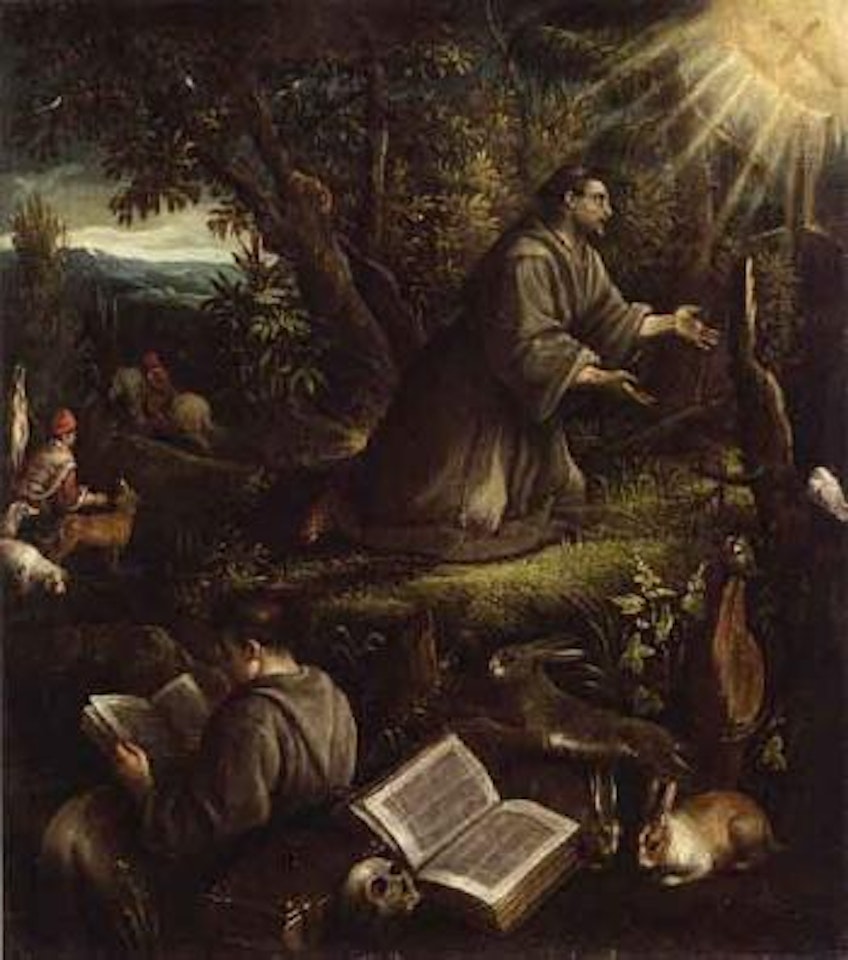 Saint Francis receiving the Stigmata by Leandro Bassano