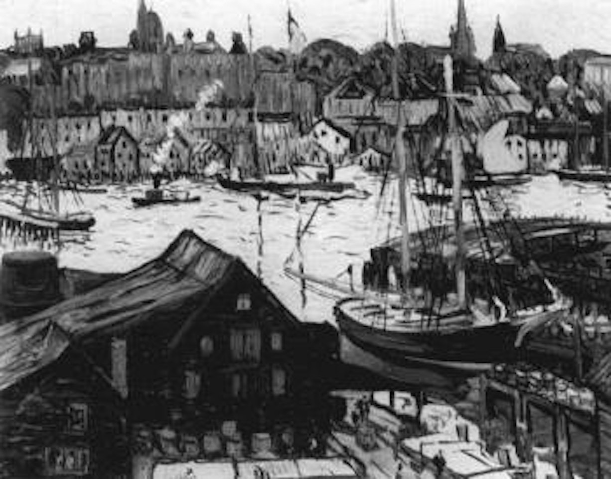 Chowder boats, Gloucester, Massachusetts, 1912 by Hayley Lever