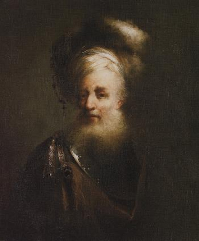 Bearded Oriental in a turban. Bearded Oriental in a feathered turban by Christian Wilhelm Ernst Dietrich