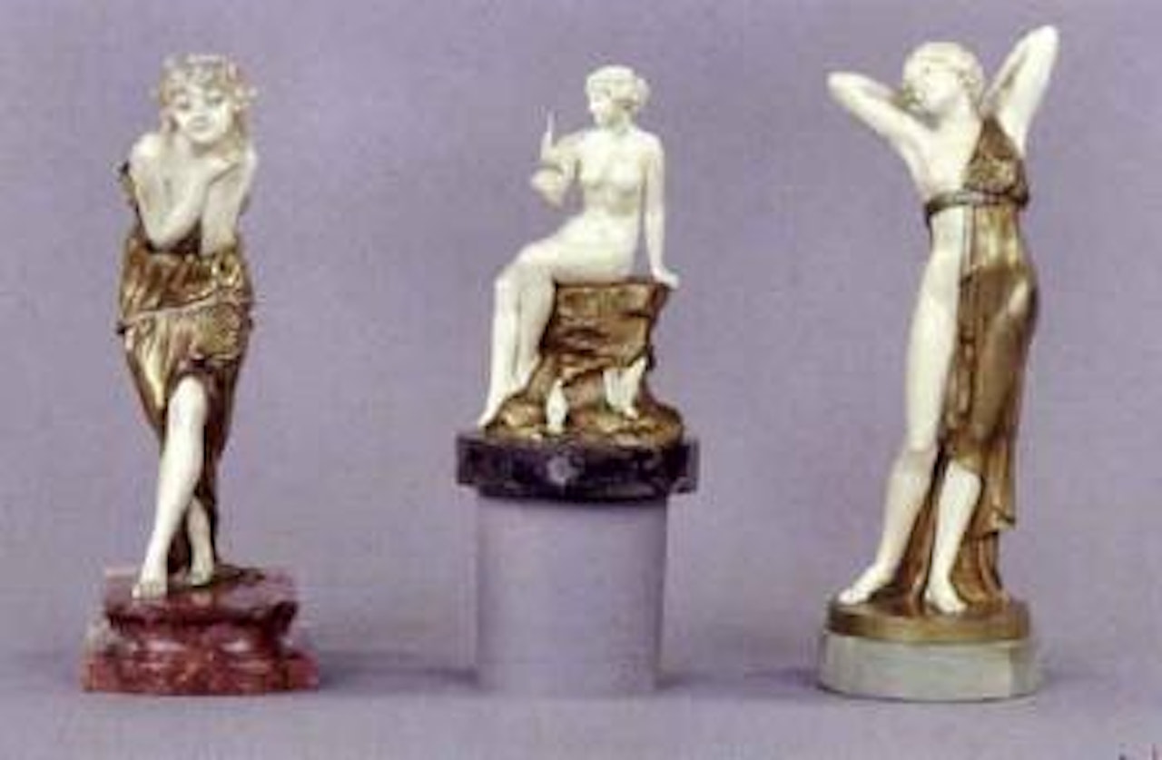 Young woman partly disrobed by Ferdinand Preiss