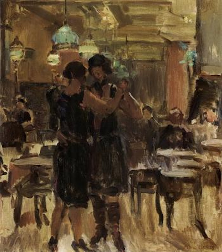 At the scale cafe, The Hague by Isaac Israels