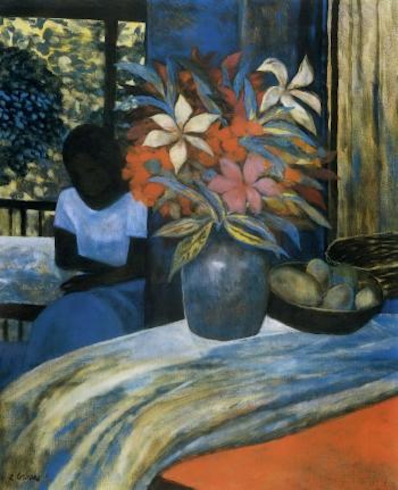 Still life with figure by Ray Austin Crooke