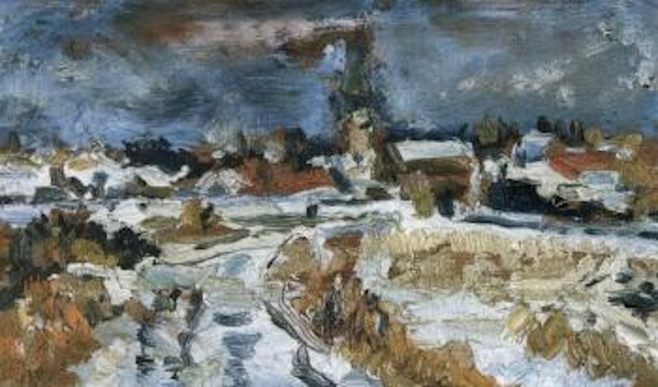 Snowy landscape, St. Monans, Fife by George Leslie Hunter
