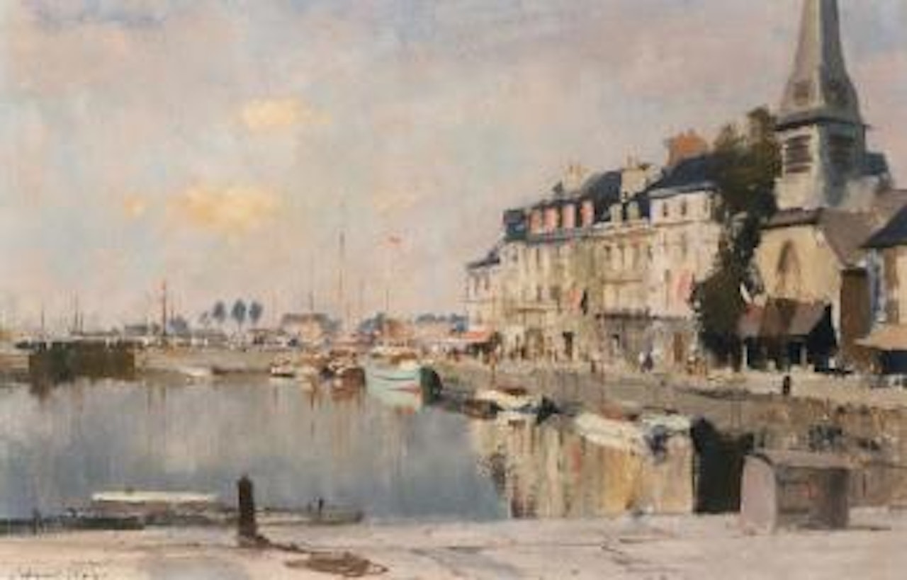 Quai at Honfleur by Edward Seago