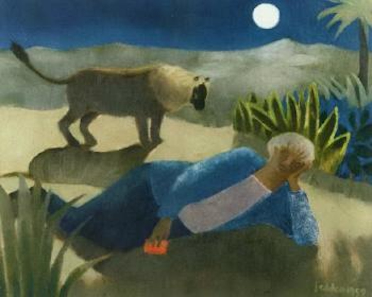 Sleeping poet by Mary Fedden