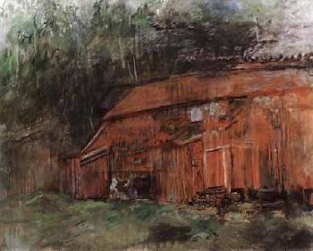 Red barn by Christian Krohg
