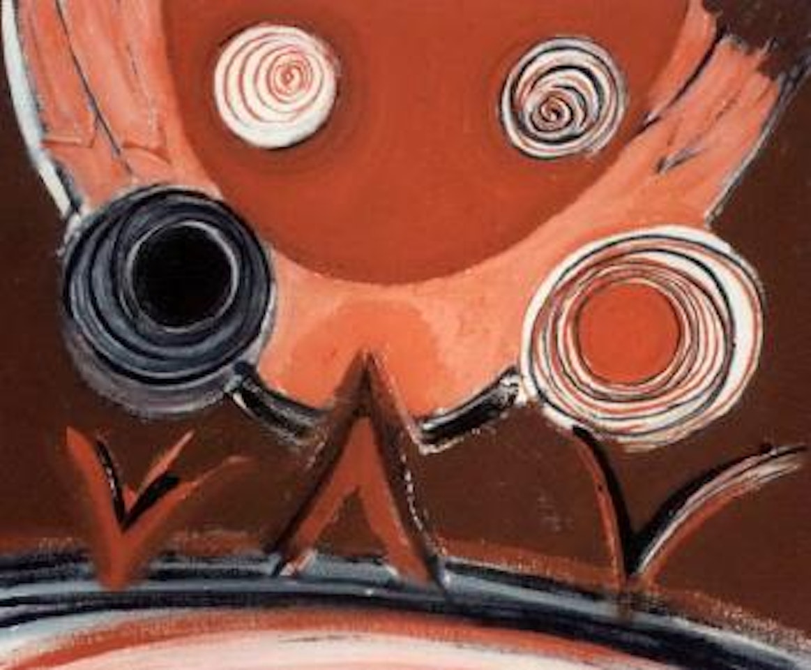 Black, white and red spirals, Lorca by Terry Frost