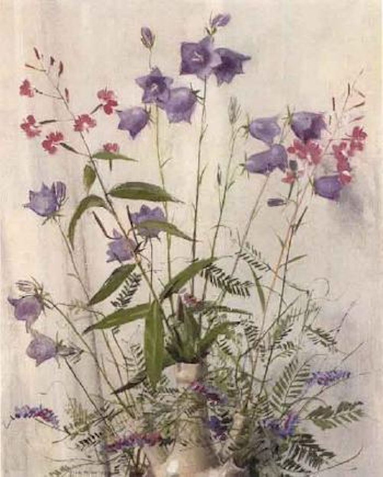 Still life of with wild flowers by Olle Hjortzberg