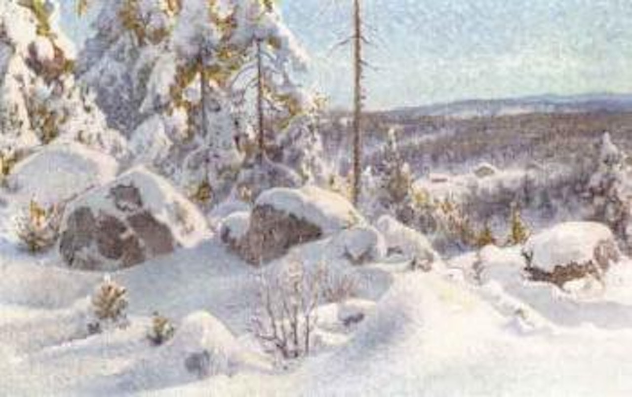 Midwinter's day - landscape from Bergslagen by Anshelm Schultzberg