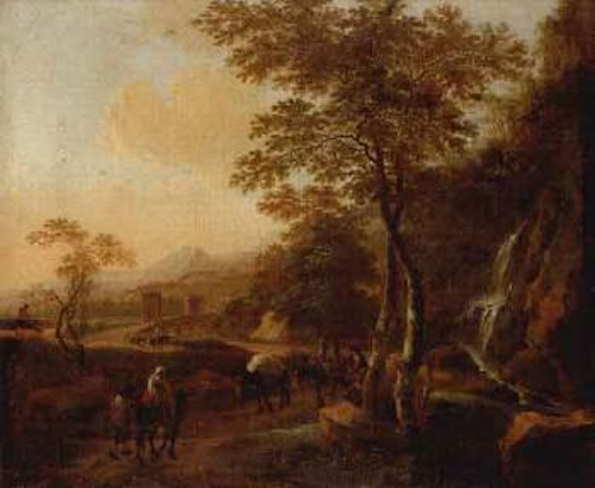 Italian landscape with figures by Jan Both