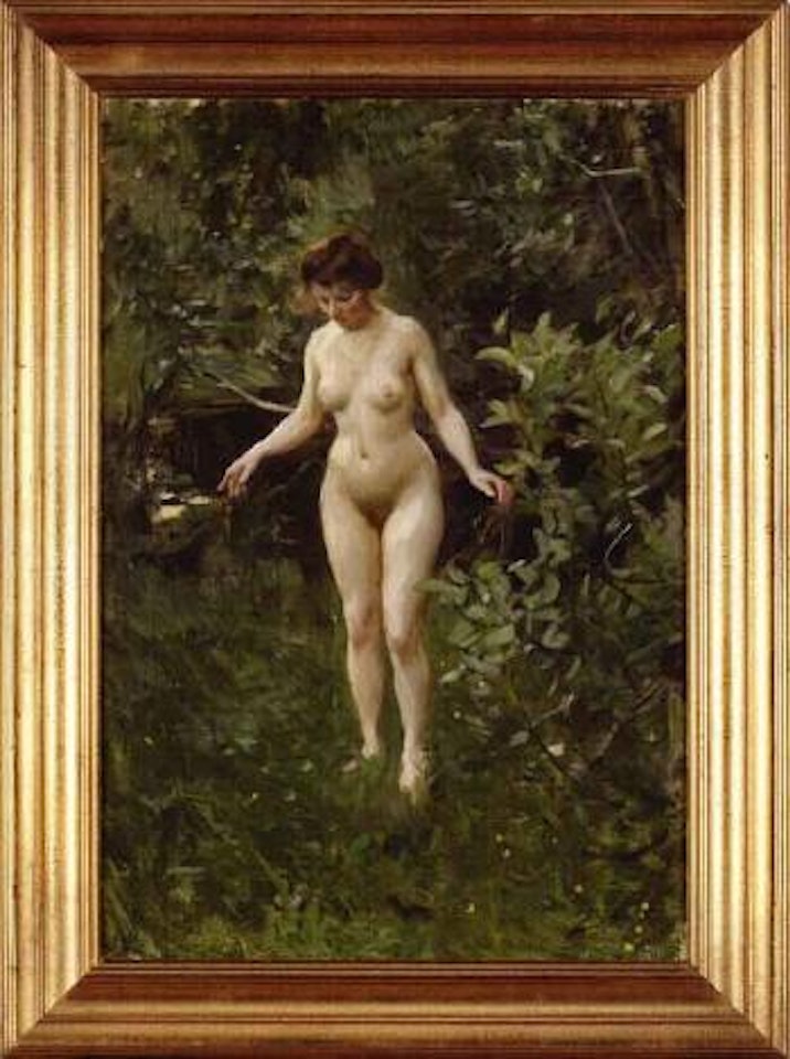 Female nude in the wood by Anders Zorn