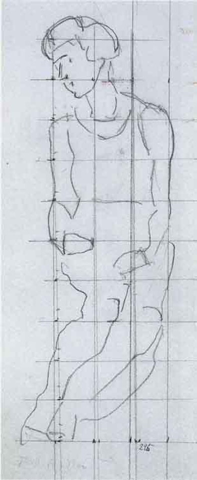 Figure study - Holy Hour by Ferdinand Hodler
