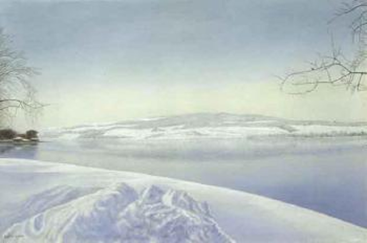 Blue winter's day with Schienerberg by Adolf Dietrich