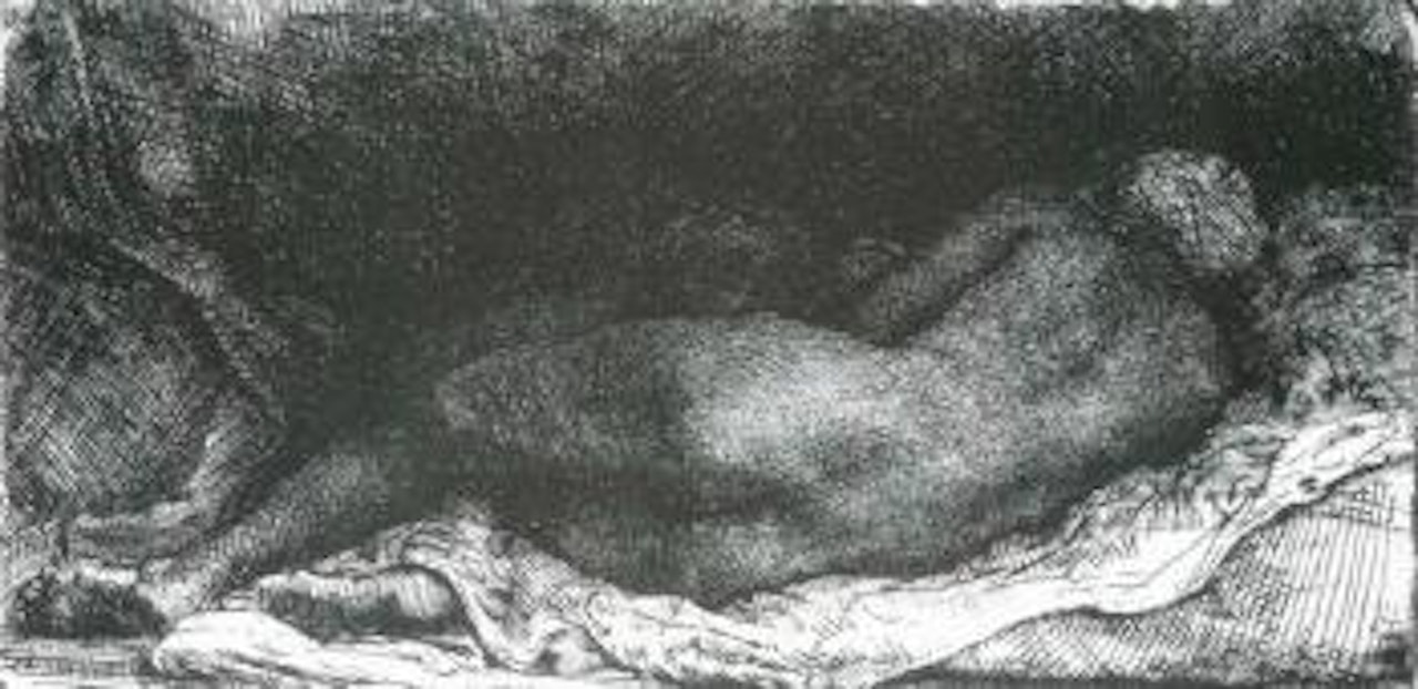 Negresse couchee by Attributed to Rembrandt Harmensz van Rijn