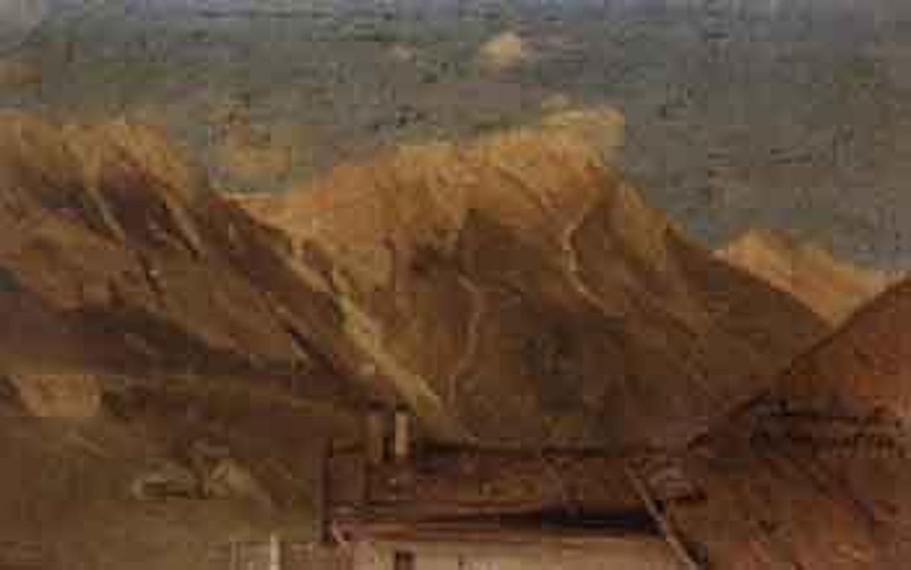 Early morning mountain landscape near Innsbruck by Oswald Achenbach
