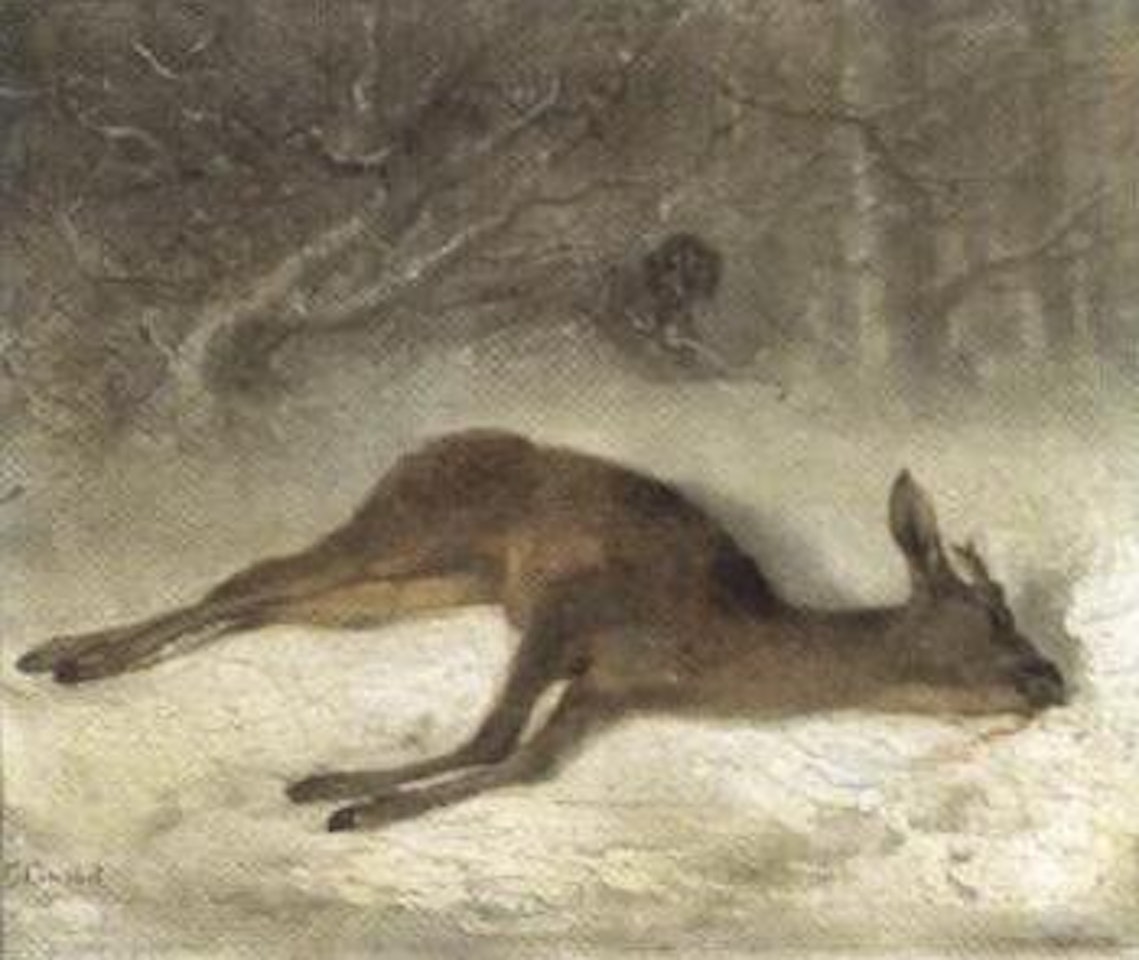 Hunting scene by Gustave Courbet