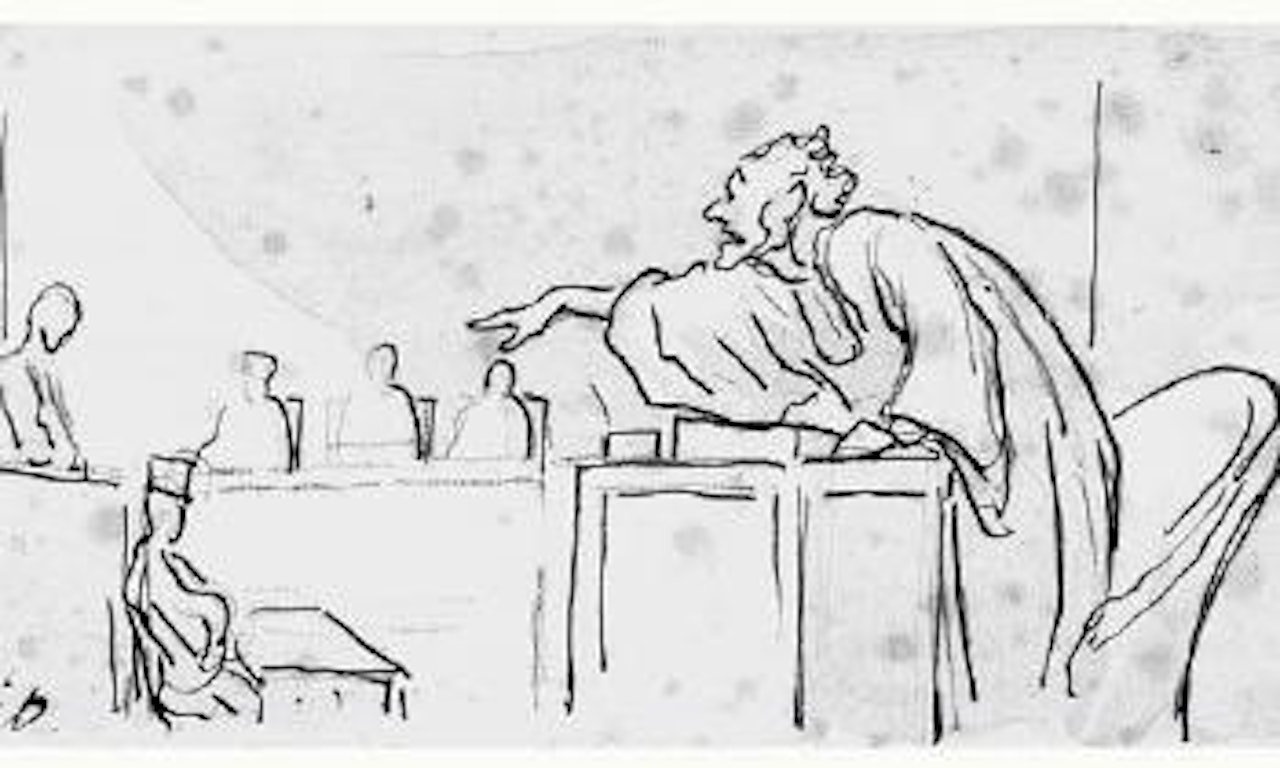 Scene de requisitoire by Honoré Daumier