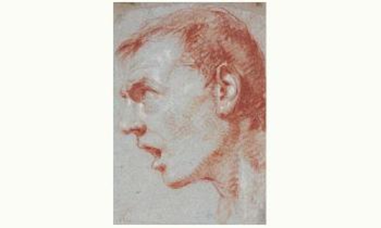 Head of man in profile by Giovanni Battista Tiepolo