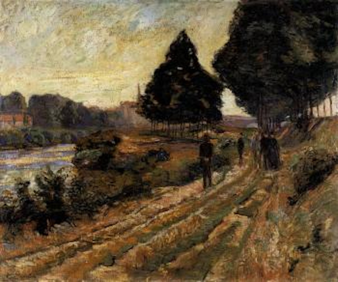 Promenade au bord de l'eau by Armand Guillaumin