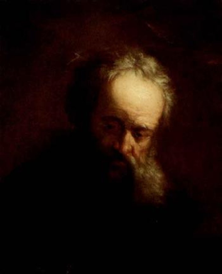 Tronic of an old man by Attributed to Rembrandt Harmensz van Rijn