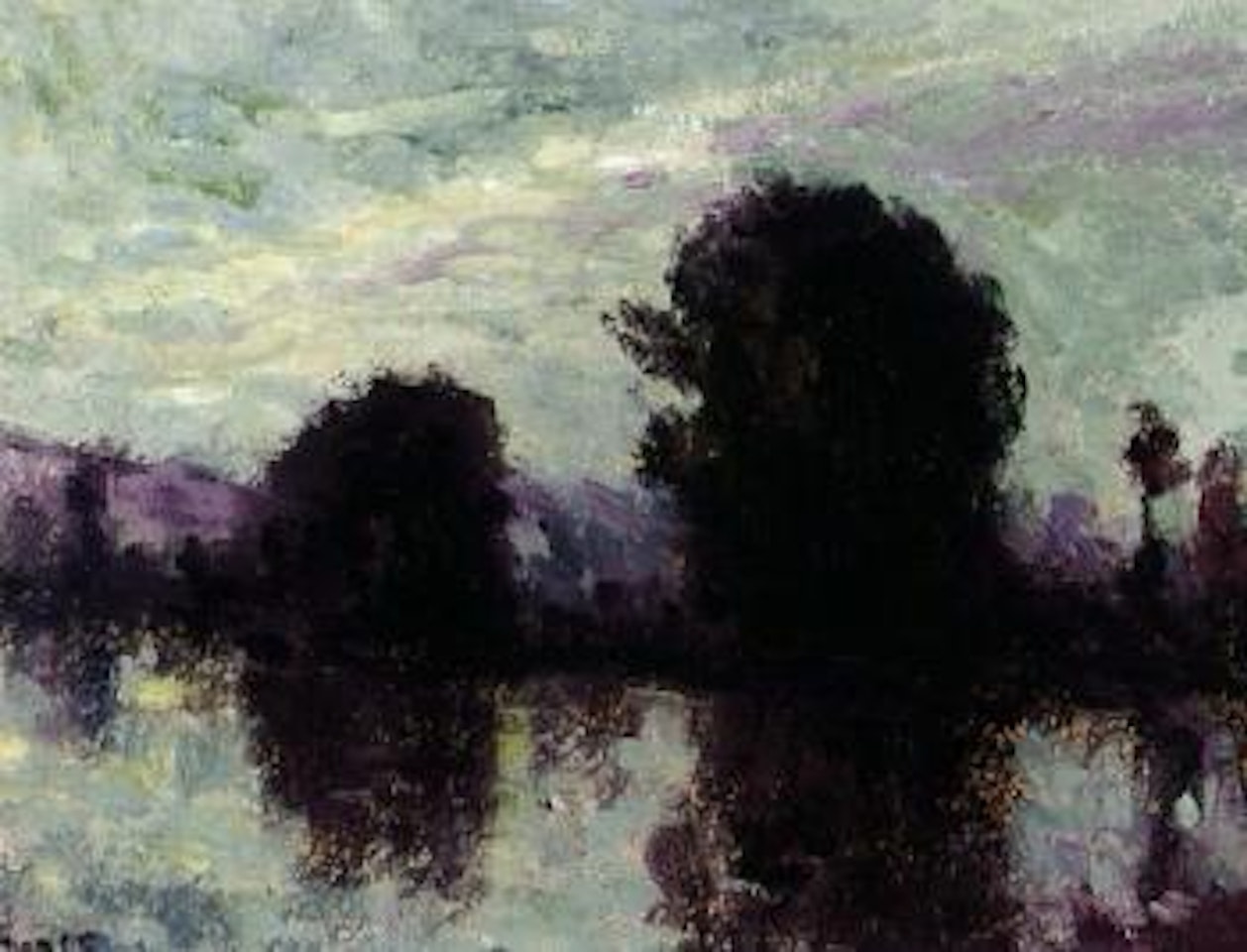 Rolleboise, bouquet d'arbres au bord de l'eau by Maximilien Luce