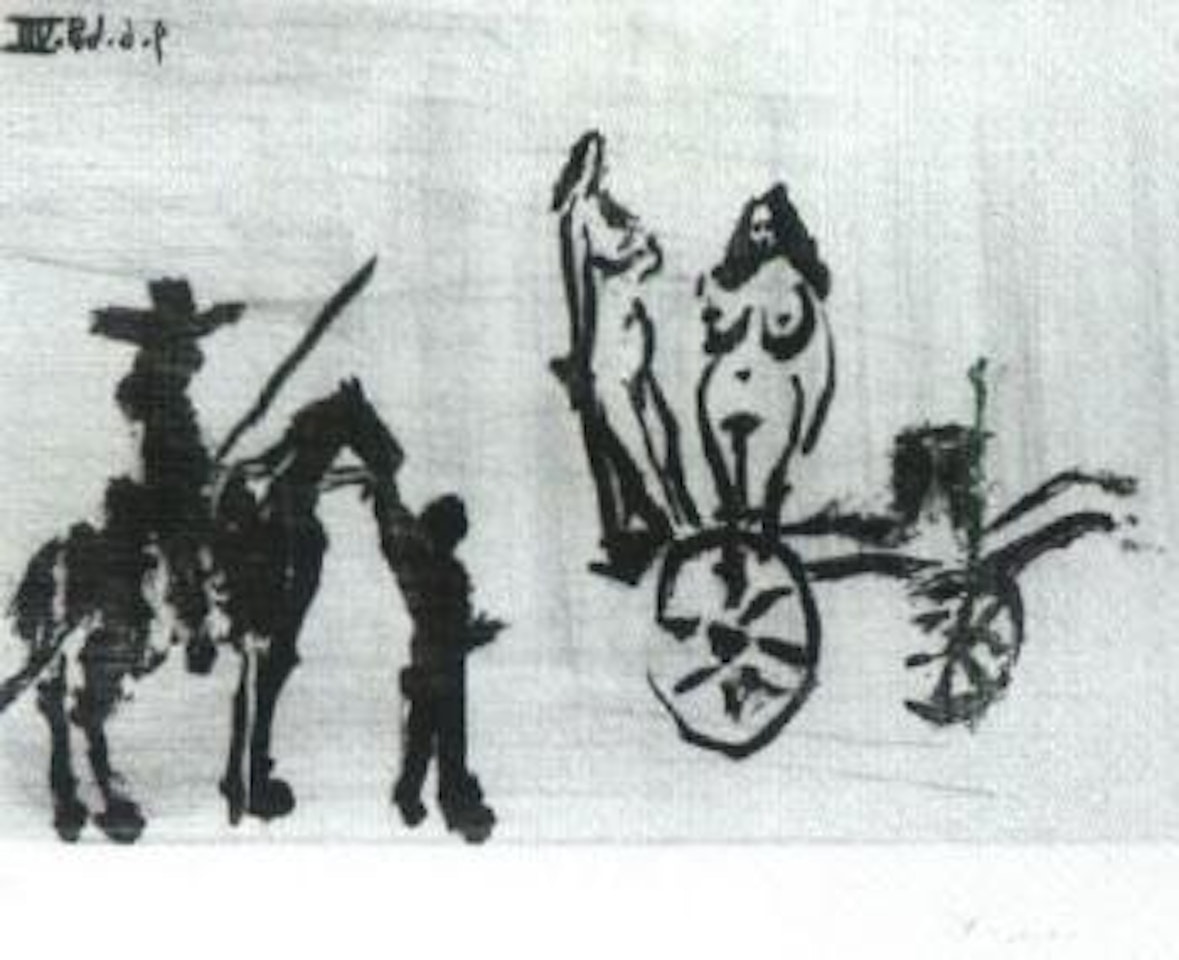 Don Quichotte rencontrant dulcinee by Pablo Picasso