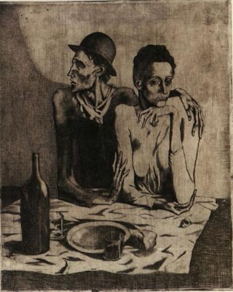 Le repas frugal by Pablo Picasso