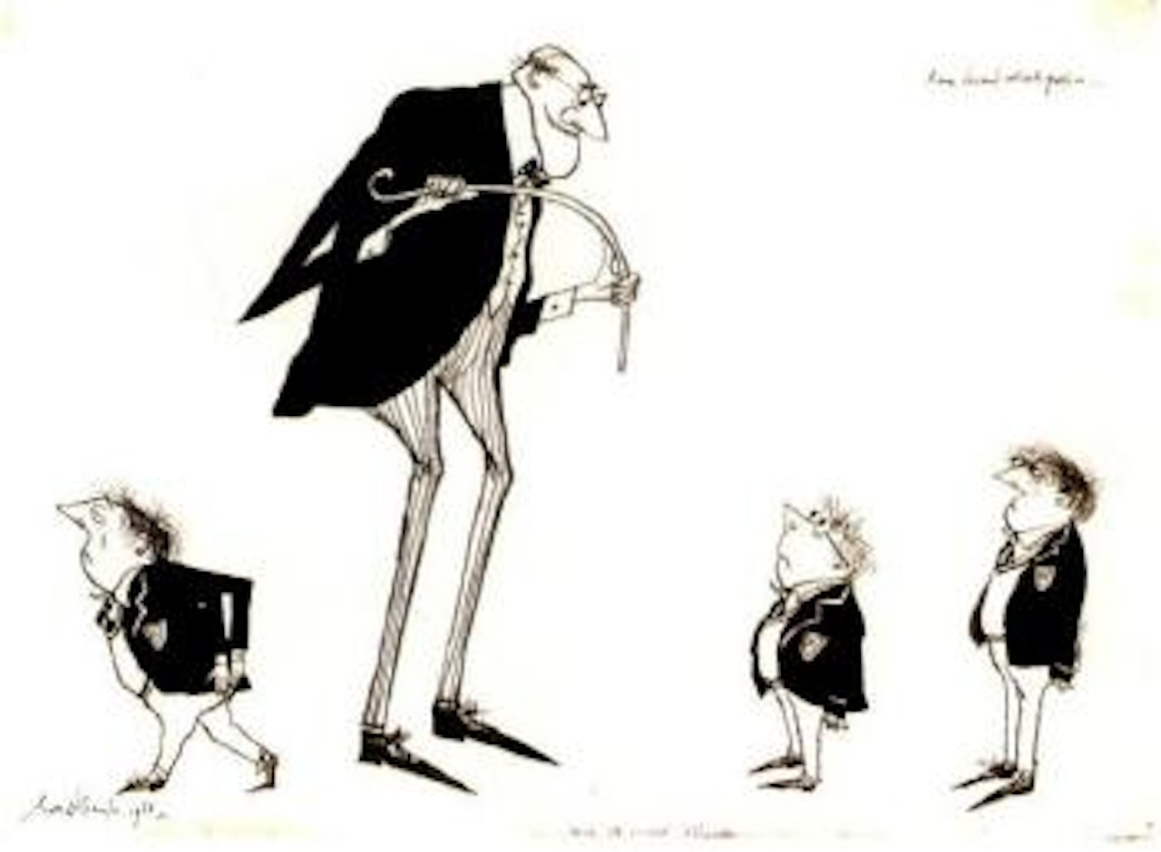 Molesworth, Kane descend whack gosh oo by Ronald Searle