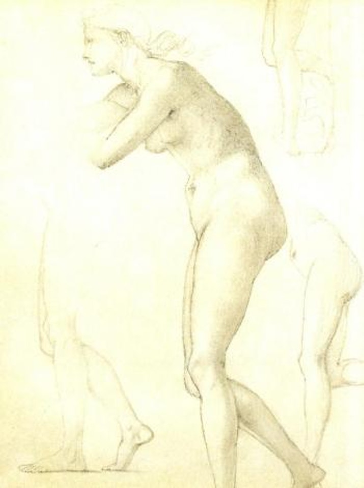 Study for the figure of Galatea by Edward Coley Burne-Jones