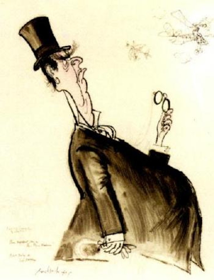 Robert Morley as Lord Rawnsley by Ronald Searle