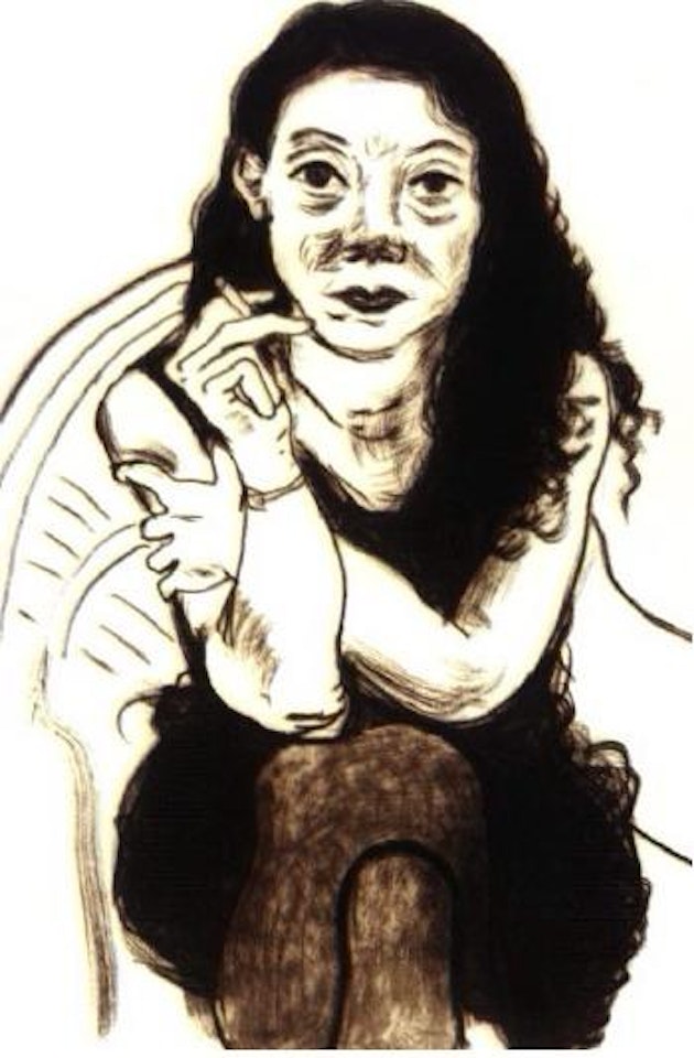 Brenda with cigarette by David Hockney